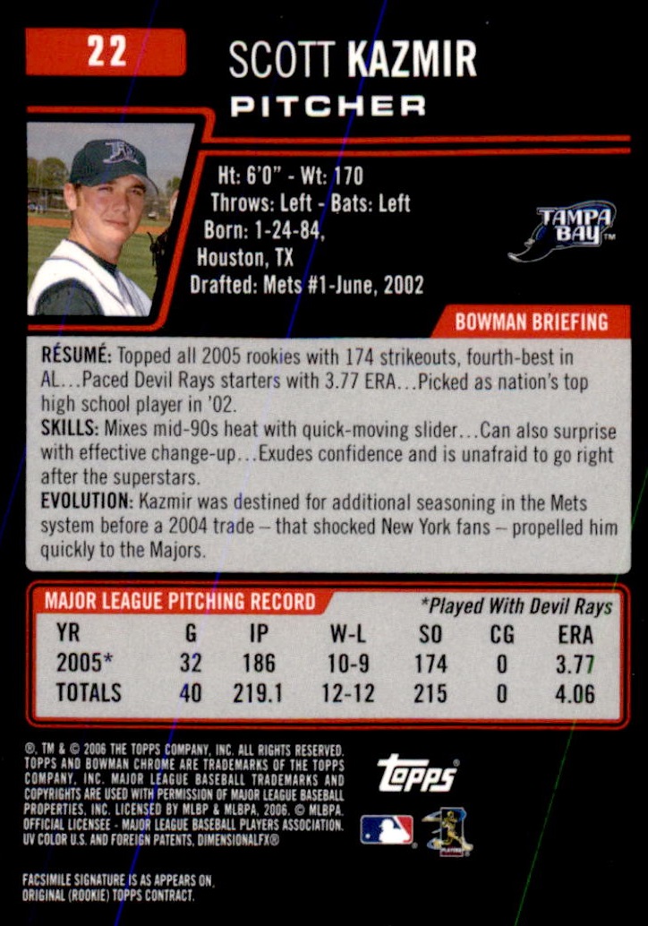 A2101- 2006 Bowman Chrome BB Cards 1-220 +Inserts -You Pick- 15+ FREE US SHIP - Picture 41 of 361