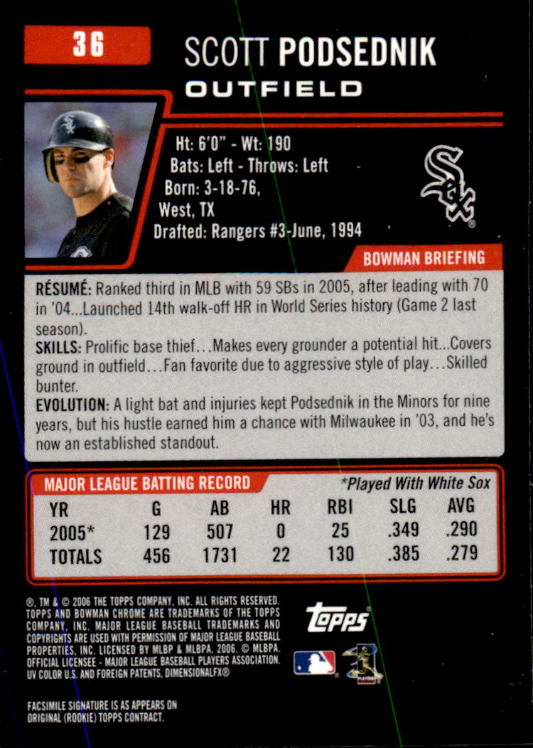 A2101- 2006 Bowman Chrome BB Cards 1-220 +Inserts -You Pick- 15+ FREE US SHIP - Picture 67 of 361