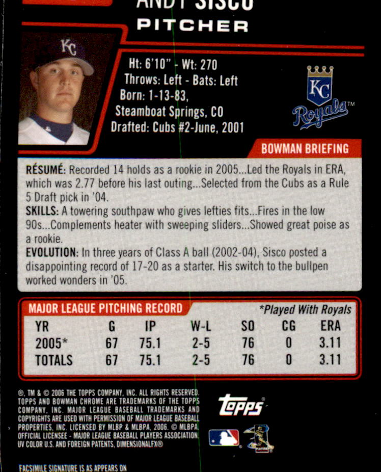 A2101- 2006 Bowman Chrome BB Cards 1-220 +Inserts -You Pick- 15+ FREE US SHIP - Picture 143 of 361