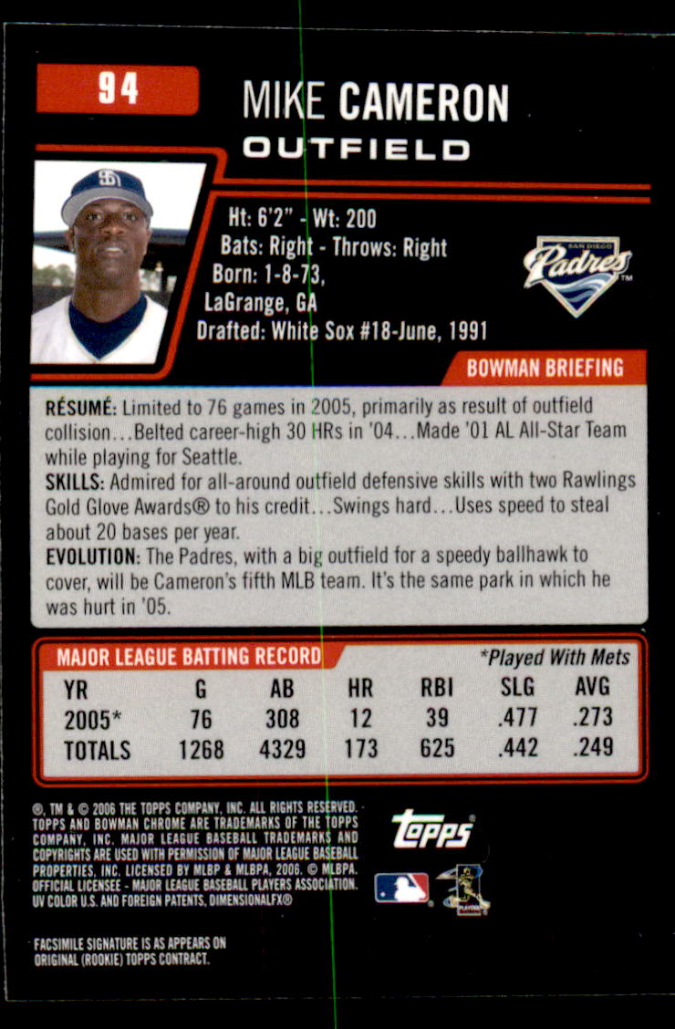 A2101- 2006 Bowman Chrome BB Cards 1-220 +Inserts -You Pick- 15+ FREE US SHIP - Picture 167 of 361