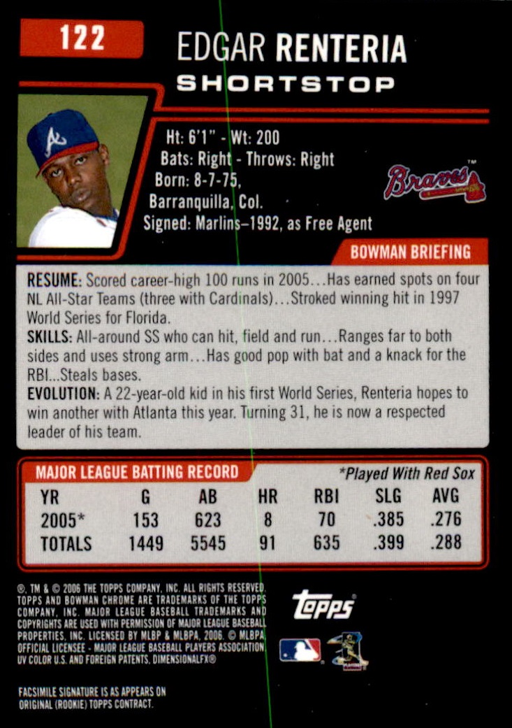 A2101- 2006 Bowman Chrome BB Cards 1-220 +Inserts -You Pick- 15+ FREE US SHIP - Picture 199 of 361