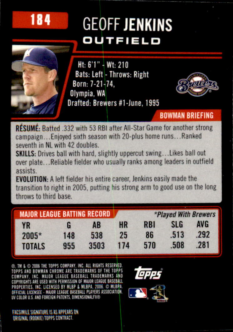 A2101- 2006 Bowman Chrome BB Cards 1-220 +Inserts -You Pick- 15+ FREE US SHIP - Picture 309 of 361