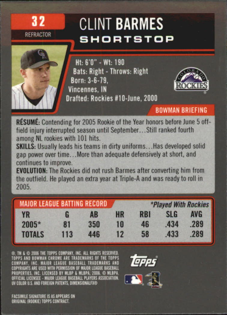 A2101- 2006 Bowman Chrome Insert +Parallel Cards -You Pick- 15+ FREE US SHIP - Picture 43 of 253