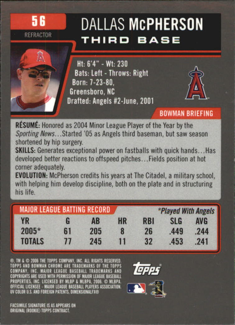 A2101- 2006 Bowman Chrome Insert +Parallel Cards -You Pick- 15+ FREE US SHIP - Picture 73 of 253