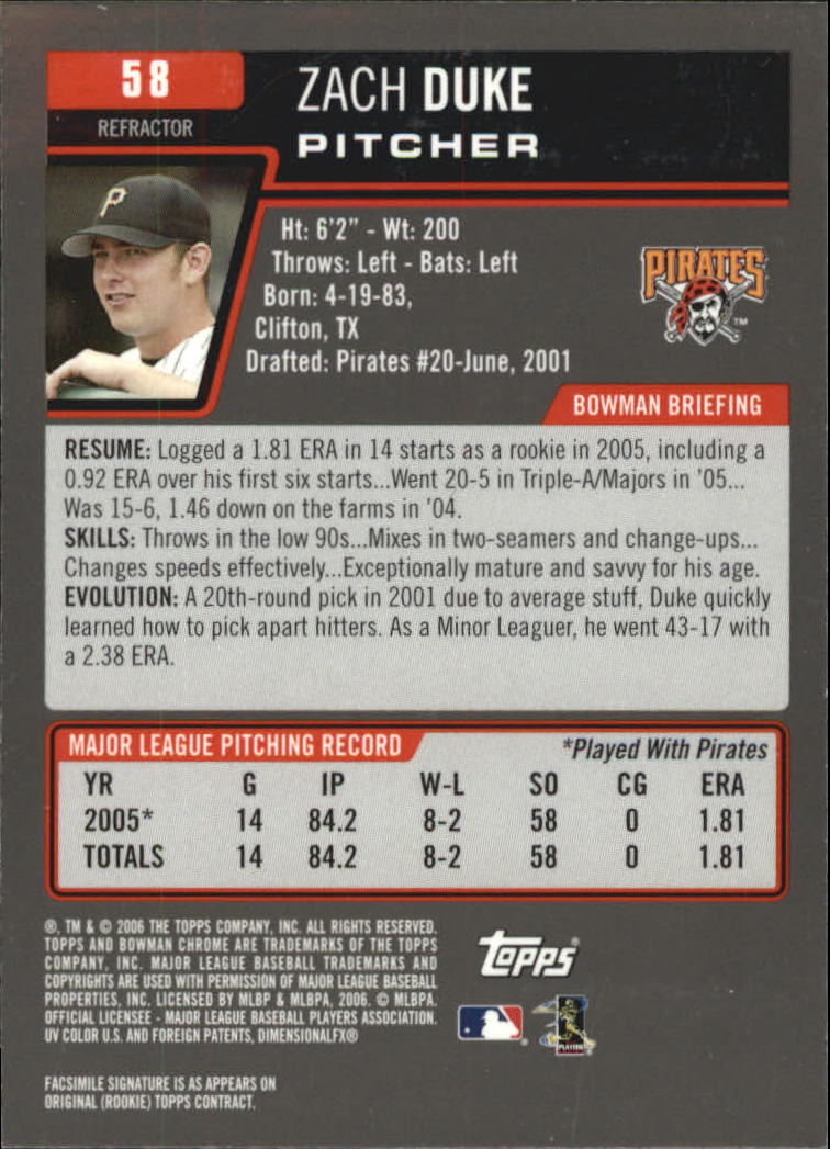 A2101- 2006 Bowman Chrome Insert +Parallel Cards -You Pick- 15+ FREE US SHIP - Picture 75 of 253