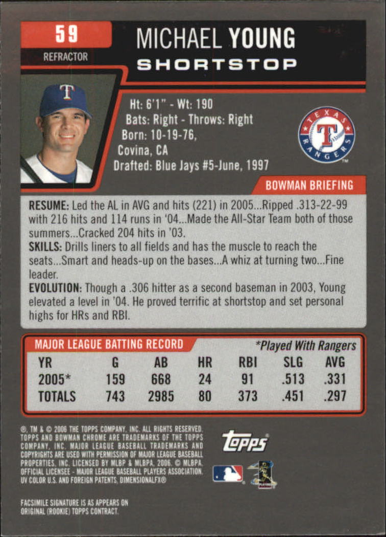 A2101- 2006 Bowman Chrome Insert +Parallel Cards -You Pick- 15+ FREE US SHIP - Picture 77 of 253