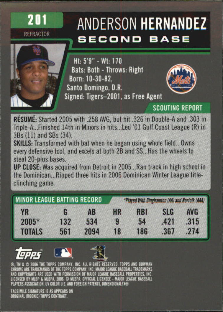 A2101- 2006 Bowman Chrome Insert +Parallel Cards -You Pick- 15+ FREE US SHIP - Picture 231 of 253