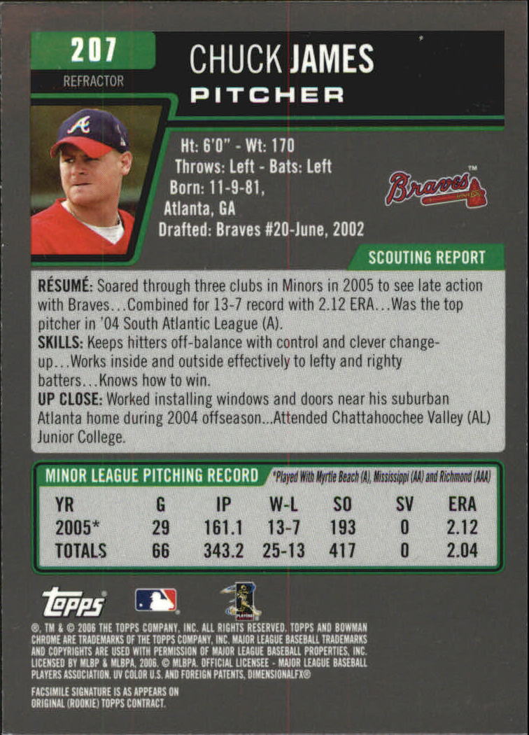 A2101- 2006 Bowman Chrome Insert +Parallel Cards -You Pick- 15+ FREE US SHIP - Picture 235 of 253