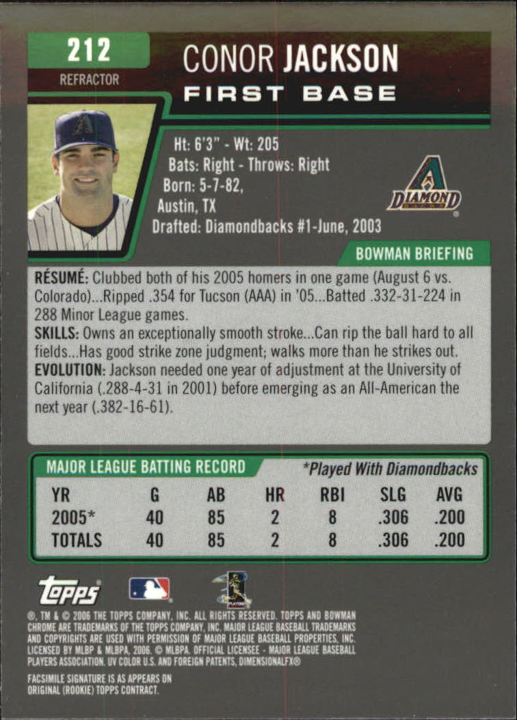 A2101- 2006 Bowman Chrome Insert +Parallel Cards -You Pick- 15+ FREE US SHIP - Picture 237 of 253