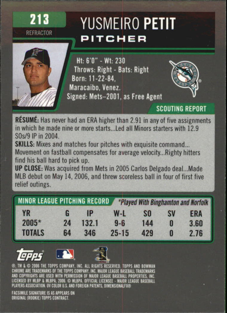 A2101- 2006 Bowman Chrome Insert +Parallel Cards -You Pick- 15+ FREE US SHIP - Picture 239 of 253