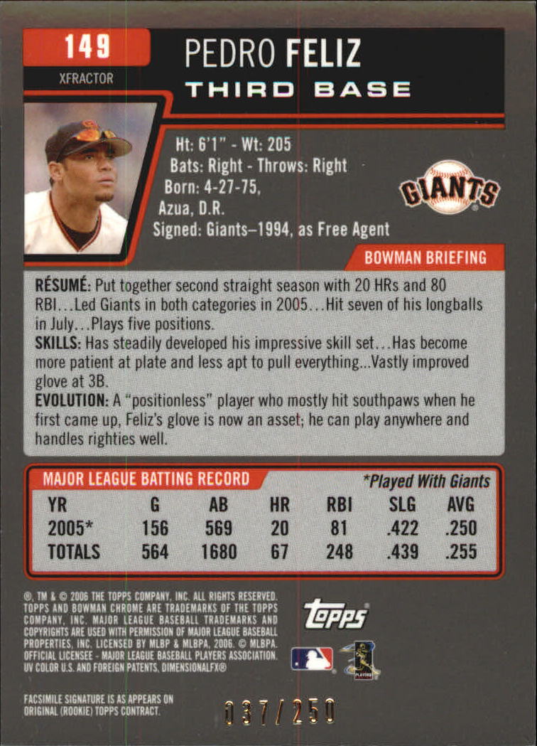 A2101- 2006 Bowman Chrome Insert +Parallel Cards -You Pick- 15+ FREE US SHIP - Picture 249 of 253