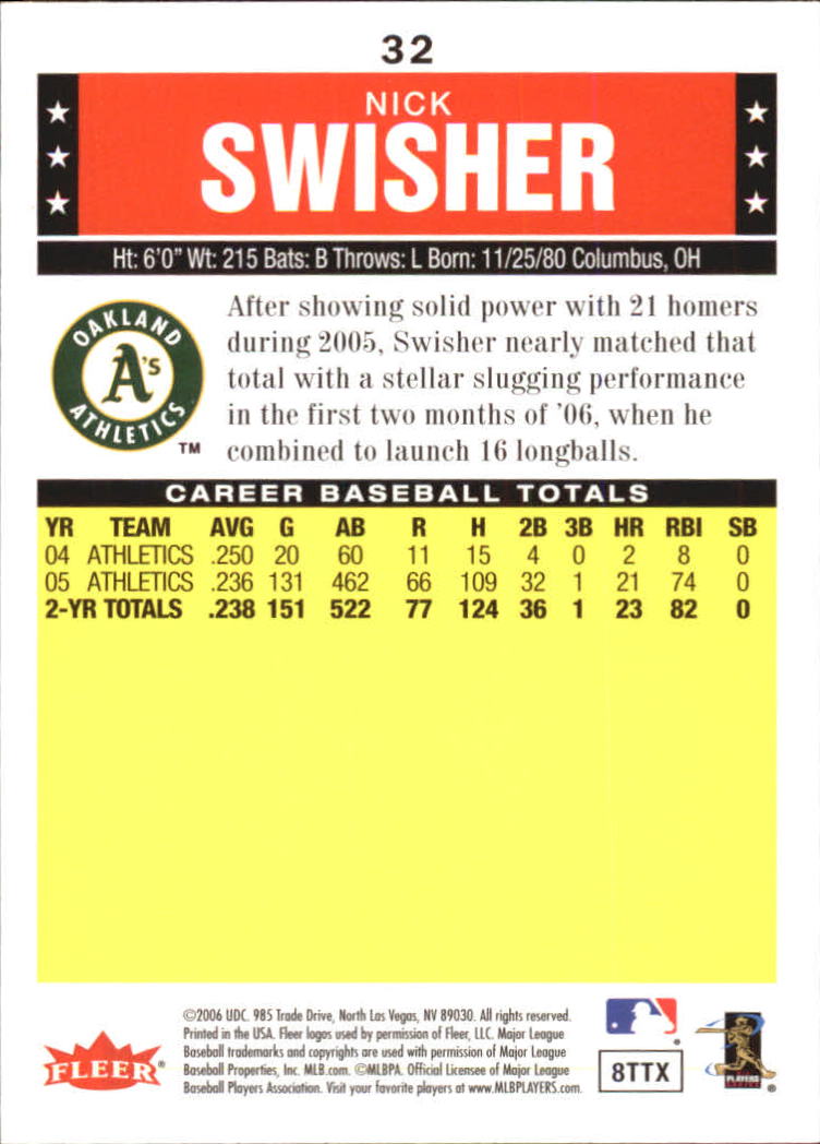 2006 Fleer Tradition Baseball "Main Set" Base Cards - Picture 11 of 57