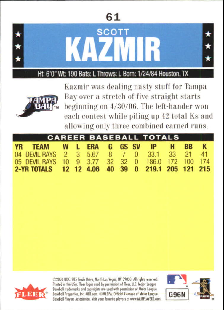 A1539- 2006 Fleer Tradition Baseball Card #s 1-200 -You Pick- 15+ FREE US SHIP - Picture 105 of 364