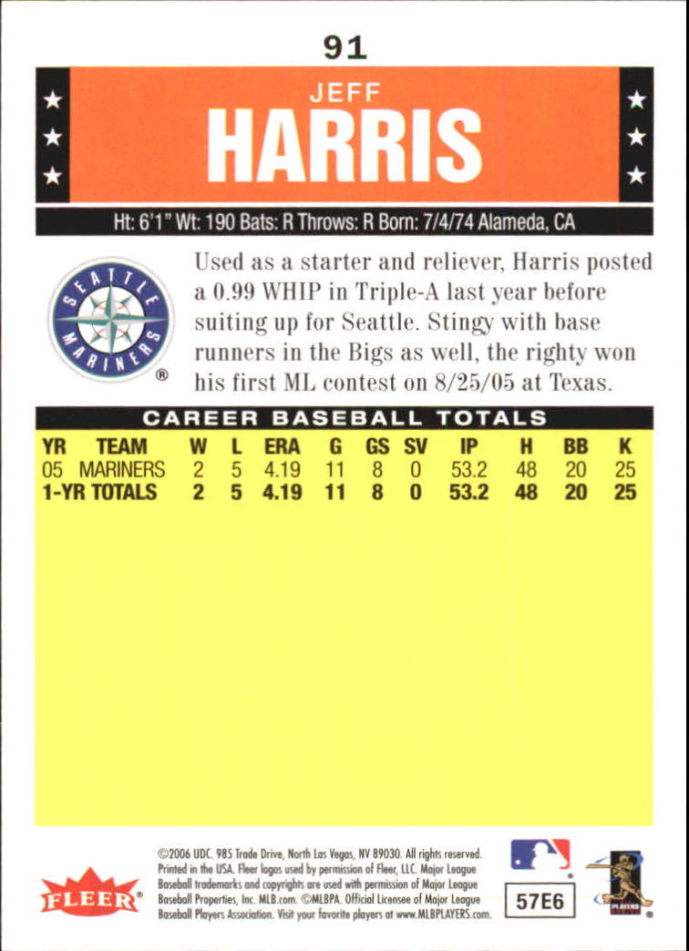 2006 Fleer Tradition Baseball "Main Set" Base Cards - Picture 23 of 57