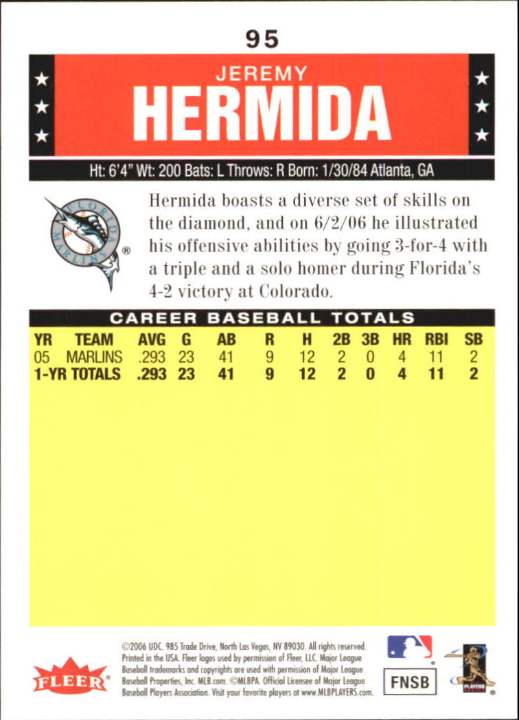 2006 Fleer Tradition Baseball "Main Set" Base Cards - Picture 27 of 57