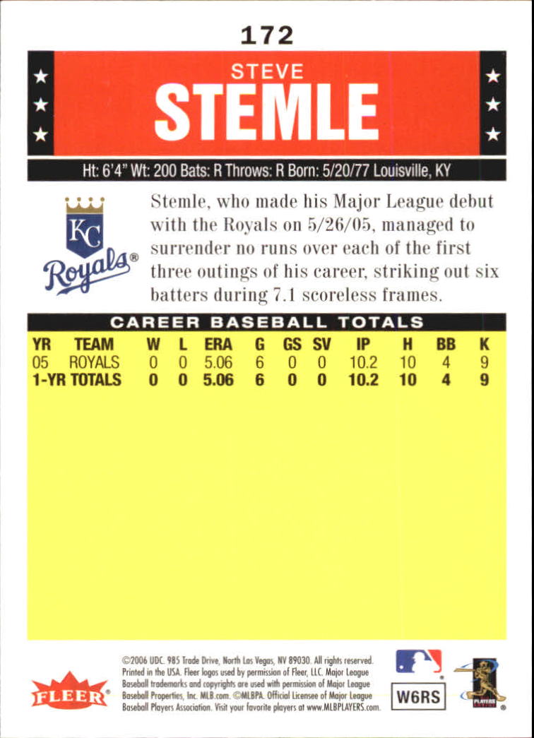 2006 Fleer Tradition Baseball "Main Set" Base Cards - Picture 53 of 57