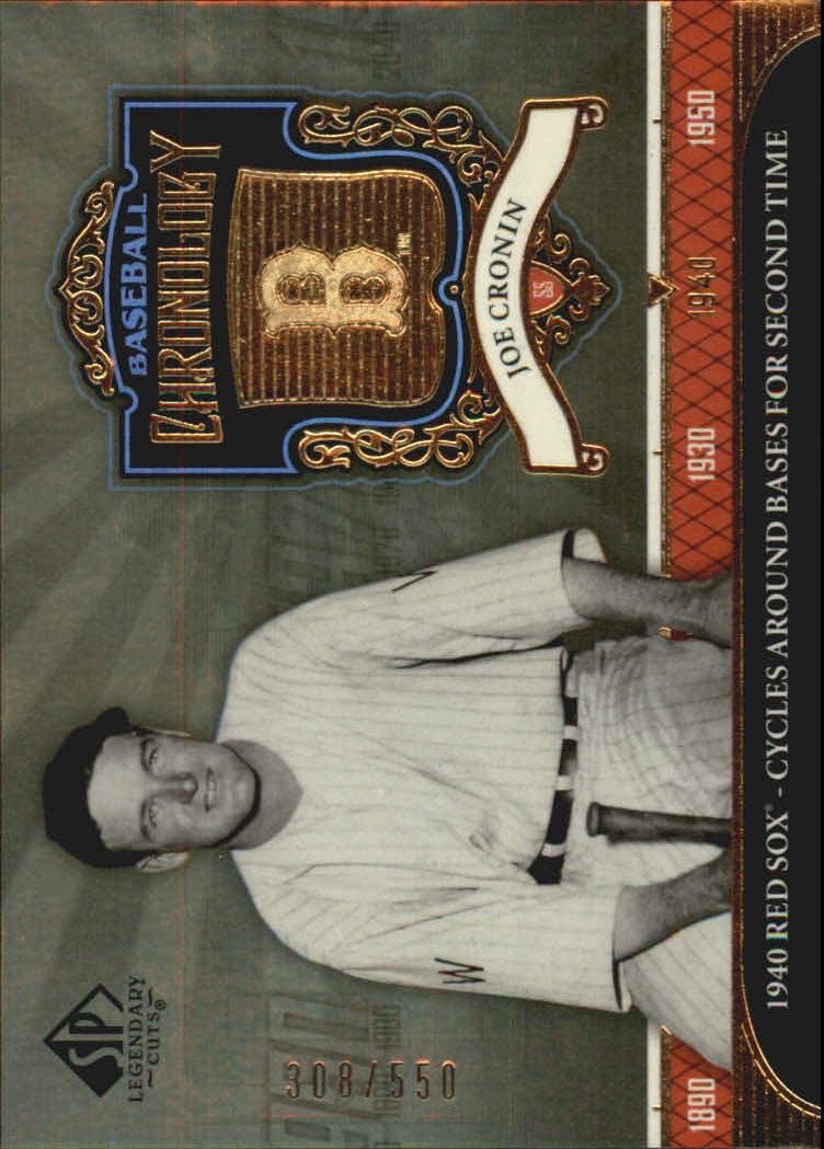 2006 SP Legendary Cuts Baseball Chronology Gold #CN Joe Cronin