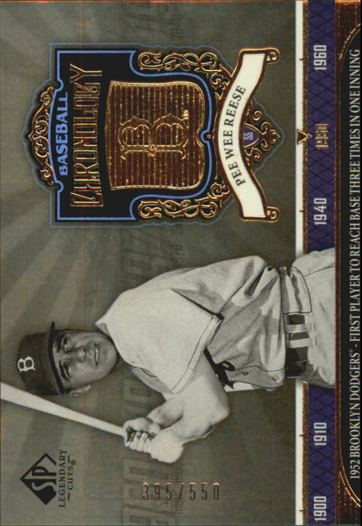 2006 SP Legendary Cuts Baseball Chronology Gold #PW Pee Wee Reese