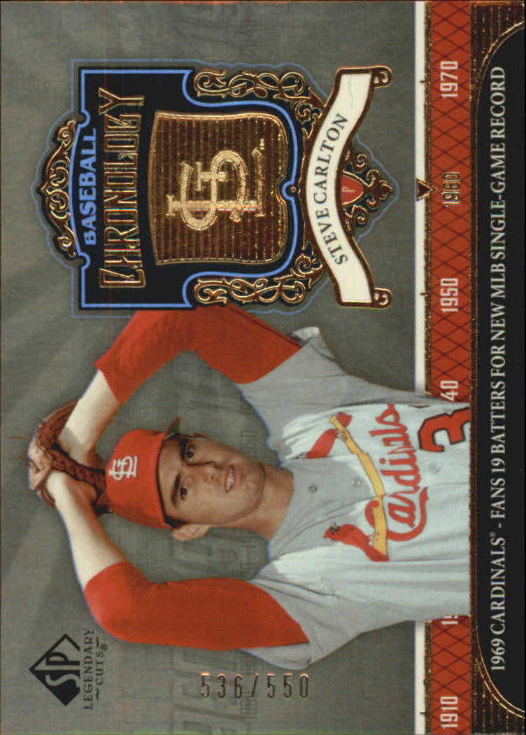 2006 SP Legendary Cuts Baseball Chronology Gold #SC Steve Carlton Cards