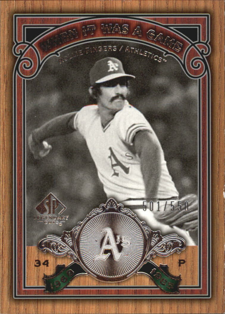 2006 SP Legendary Cuts When It Was A Game Silver #RF Rollie Fingers