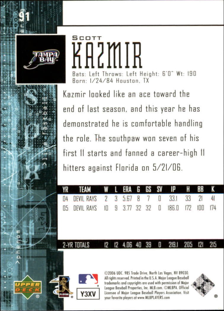 2006 SPx Spectrum #91 Scott Kazmir back image