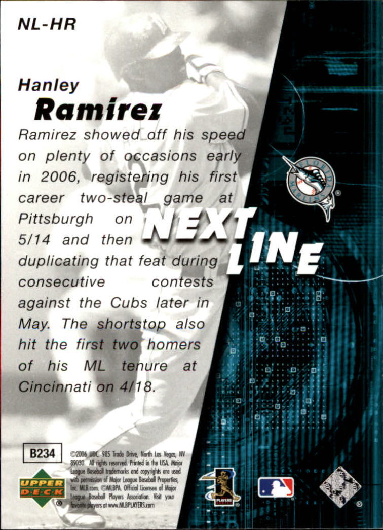2006 SPx Next In Line #HR Hanley Ramirez back image