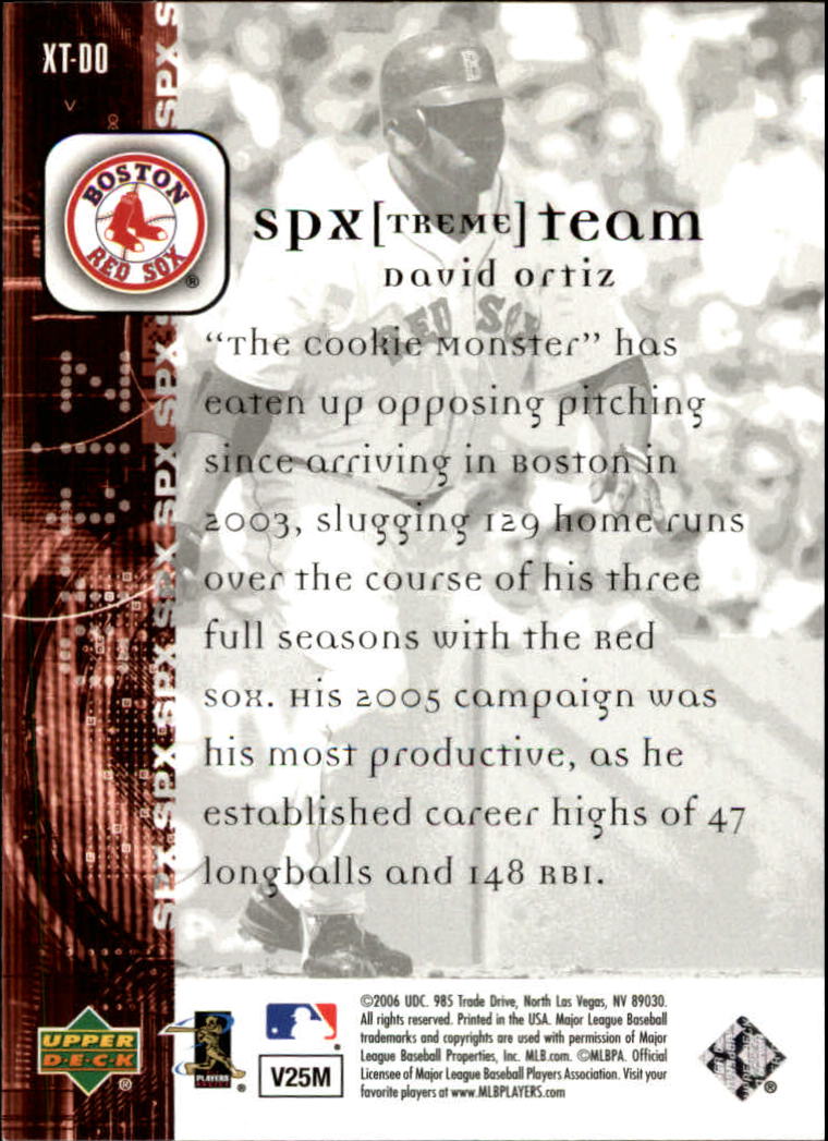 2006 SPx SPxtreme Team #DO David Ortiz back image