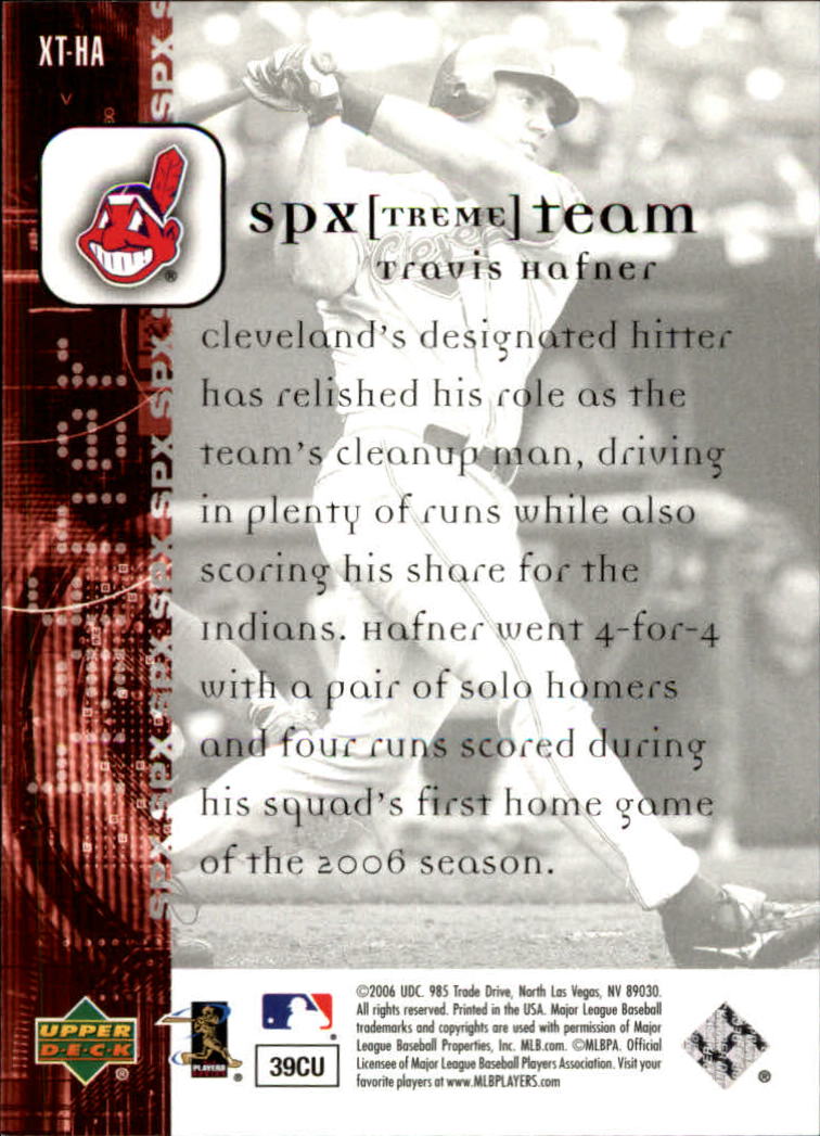 2006 SPx SPxtreme Team #HA Travis Hafner back image