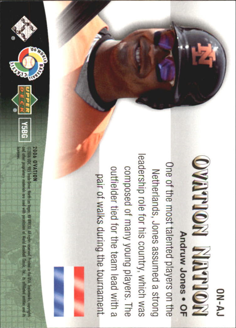 2006 Upper Deck Ovation Nation #AJ Andruw Jones back image
