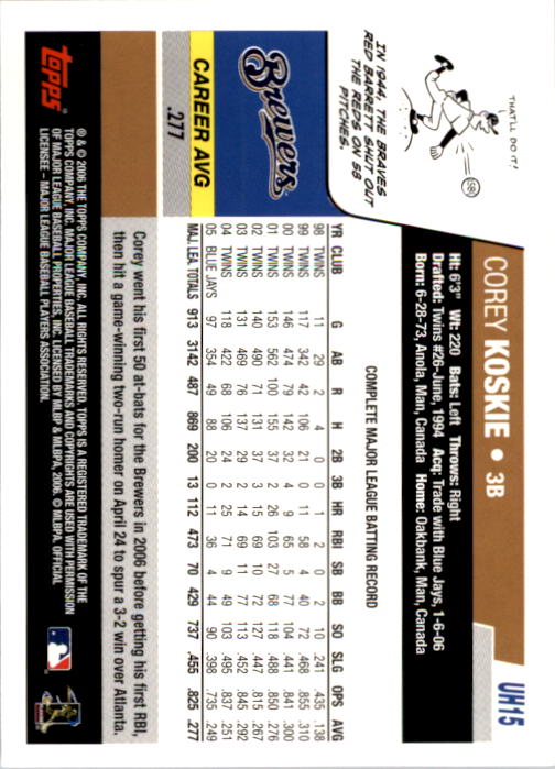 B0956- 2006 Topps Update BB Cards 1-200 +Rookies -You Pick- 15+ FREE US SHIP - Picture 31 of 400