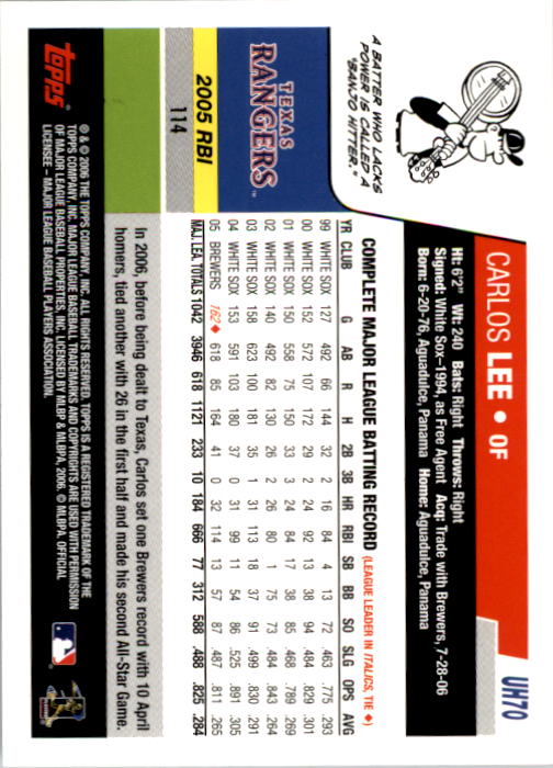 B0956- 2006 Topps Update BB Cards 1-200 +Rookies -You Pick- 15+ FREE US SHIP - Picture 141 of 400