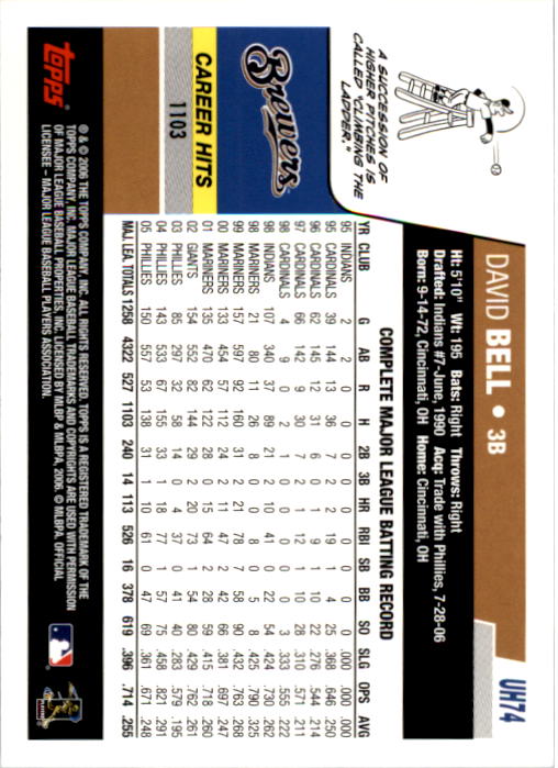B0956- 2006 Topps Update BB Cards 1-200 +Rookies -You Pick- 15+ FREE US SHIP - Picture 149 of 400