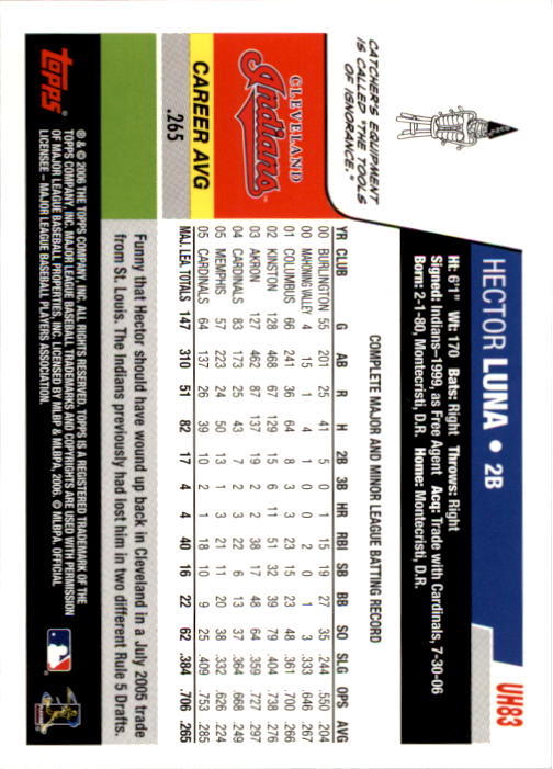 B0956- 2006 Topps Update BB Cards 1-200 +Rookies -You Pick- 15+ FREE US SHIP - Picture 167 of 400