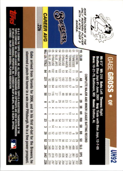 B0956- 2006 Topps Update BB Cards 1-200 +Rookies -You Pick- 15+ FREE US SHIP - Picture 185 of 400