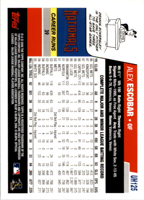 B0956- 2006 Topps Update BB Cards 1-200 +Rookies -You Pick- 15+ FREE US SHIP - Picture 251 of 400