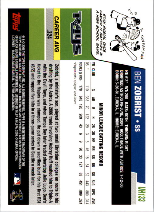 B0956- 2006 Topps Update BB Cards 1-200 +Rookies -You Pick- 15+ FREE US SHIP - Picture 267 of 400