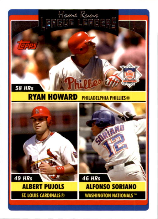 2006 Topps Update #UH210 R.Howard/A.Pujols/A.Soriano LL