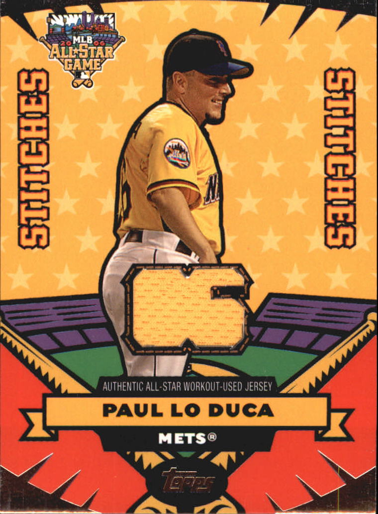 PAUL LO DUCA CERTIFIED AUTHENTIC GAME USED JERSEY CARD DODGERS