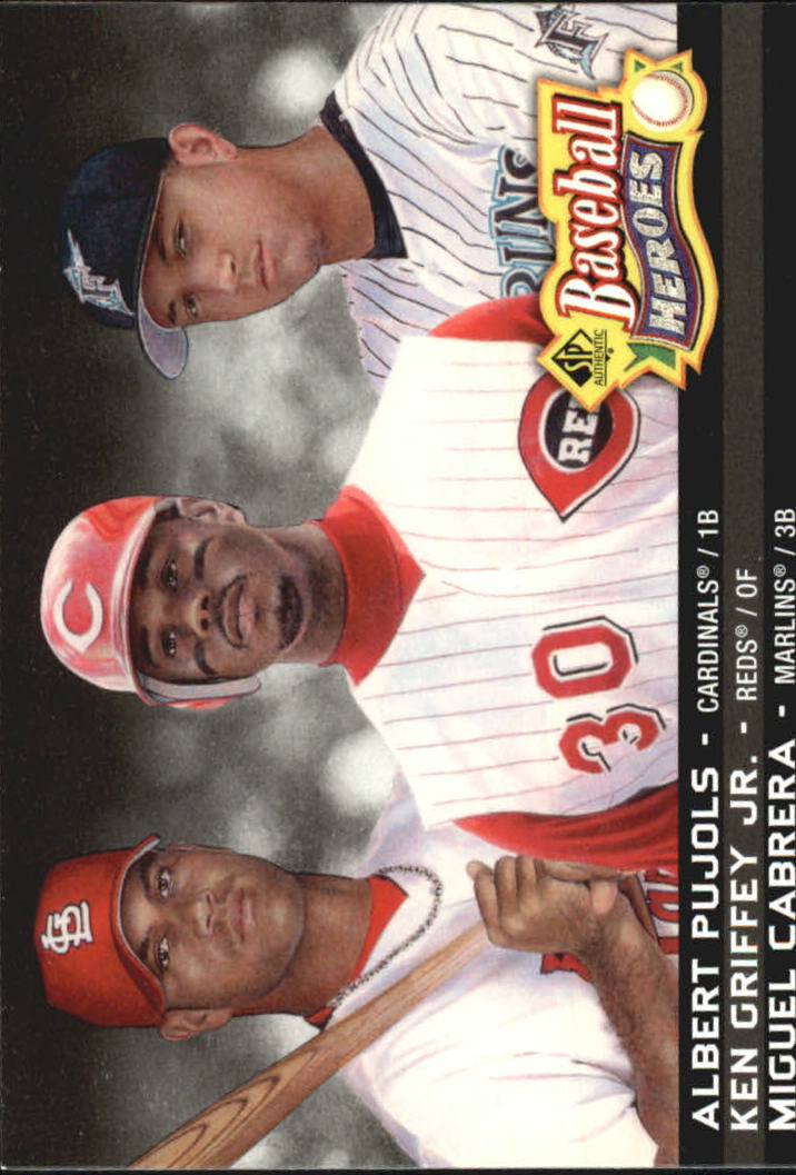 2006 SP Authentic Baseball Heroes #58 Ken Griffey Jr./Albert Pujols/Miguel Cabrera