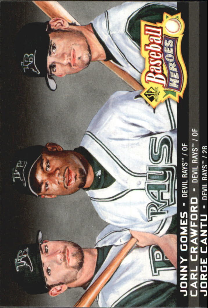 2006 SP Authentic Baseball Heroes #62 Carl Crawford/Jorge Cantu/Jonny Gomes