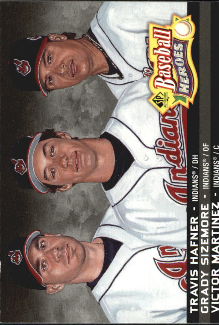 2006 SP Authentic Baseball Heroes #64 Travis Hafner/Victor Martinez/Grady Sizemore