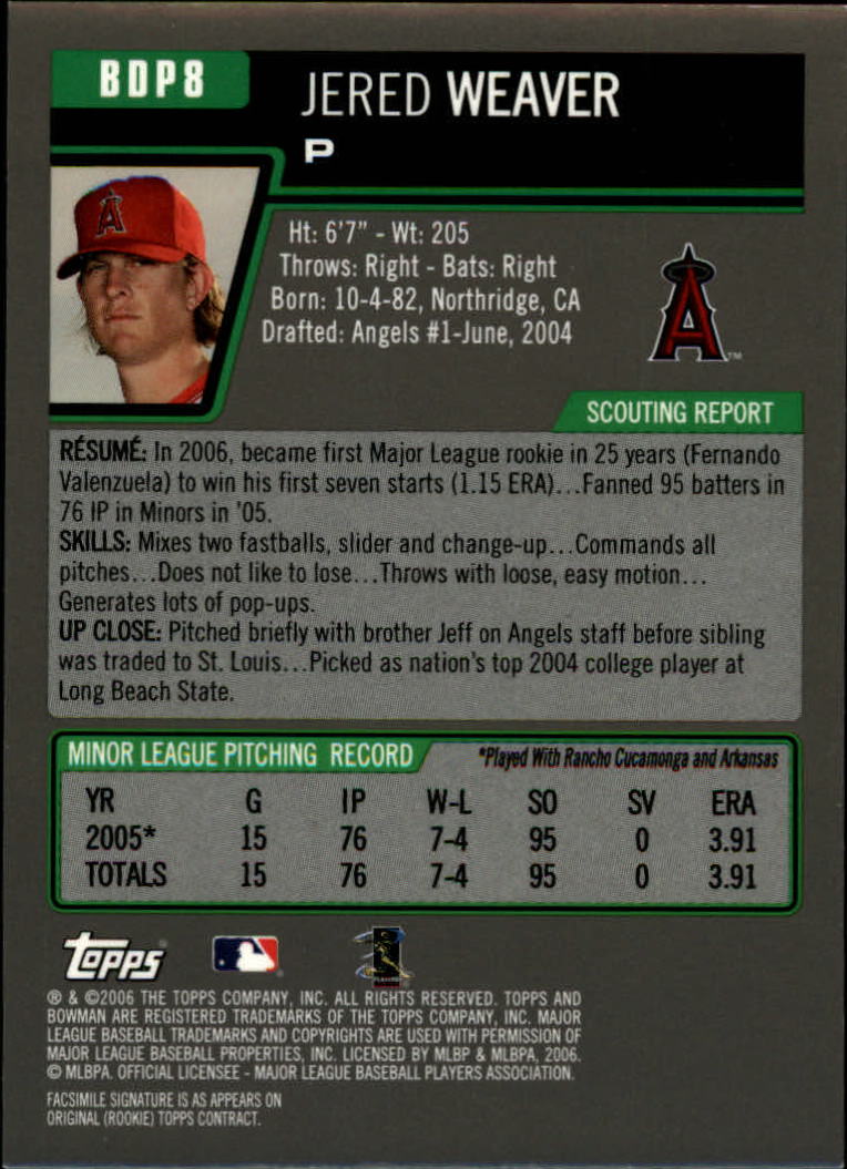 A5010- 2006 Bowman Draft Baseball Assorted Inserts -You Pick- 15+ FREE US SHIP - Picture 386 of 450