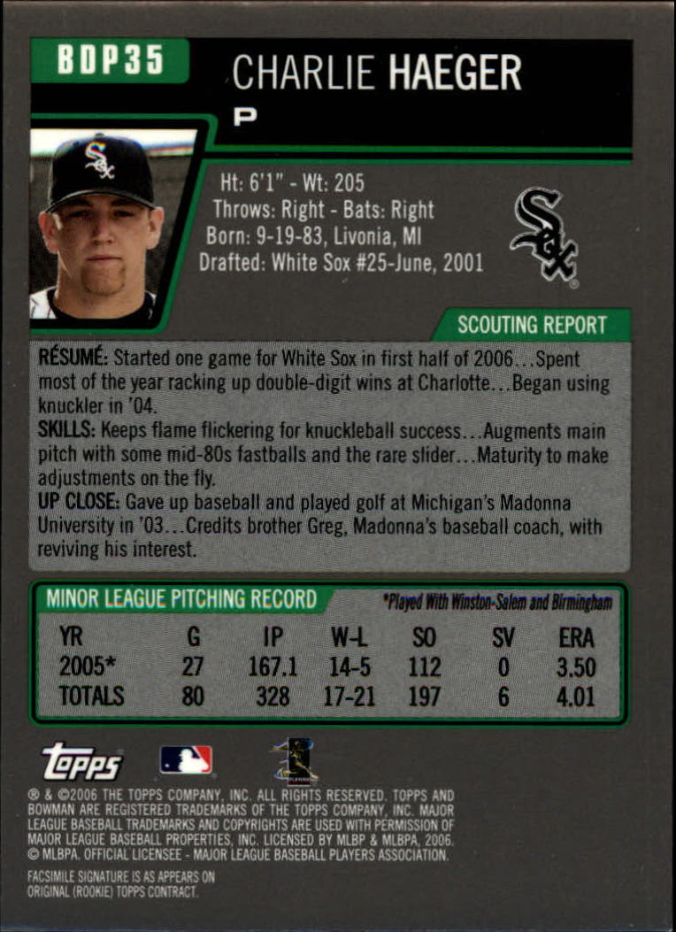 A5010- 2006 Bowman Draft Baseball Assorted Inserts -You Pick- 15+ FREE US SHIP - Picture 422 of 450