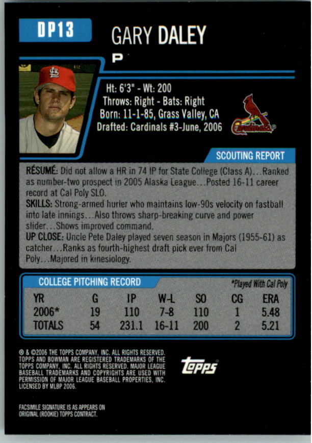 A5010- 2006 Bowman Draft Baseball Assorted Inserts -You Pick- 15+ FREE US SHIP - Picture 25 of 450