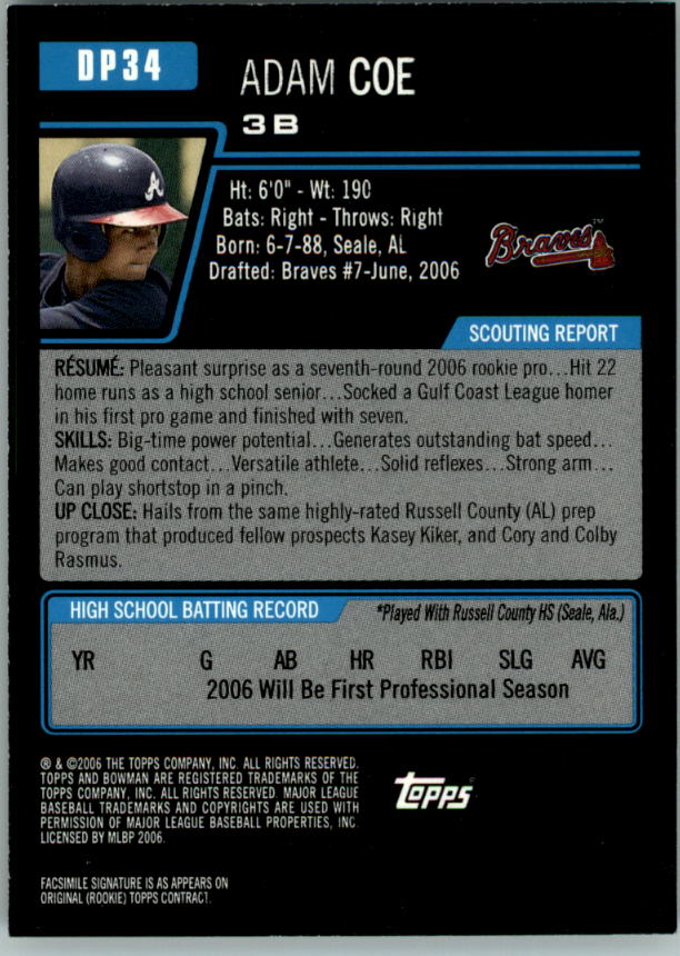 A5010- 2006 Bowman Draft Baseball Assorted Inserts -You Pick- 15+ FREE US SHIP - Picture 67 of 450