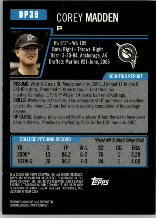 A5010- 2006 Bowman Draft Baseball Assorted Inserts -You Pick- 15+ FREE US SHIP - Picture 77 of 450