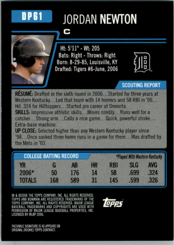 A5010- 2006 Bowman Draft Baseball Assorted Inserts -You Pick- 15+ FREE US SHIP - Picture 117 of 450