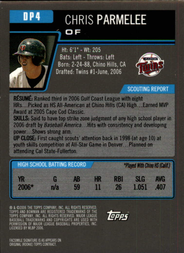 A5010- 2006 Bowman Draft Baseball Assorted Inserts -You Pick- 15+ FREE US SHIP - Picture 131 of 450