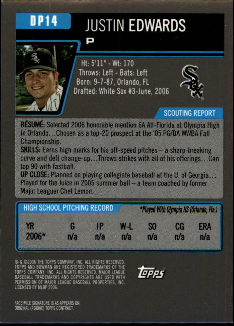 A5010- 2006 Bowman Draft Baseball Assorted Inserts -You Pick- 15+ FREE US SHIP - Picture 149 of 450