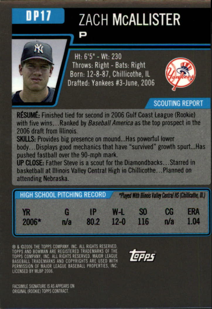 A5010- 2006 Bowman Draft Baseball Assorted Inserts -You Pick- 15+ FREE US SHIP - Picture 155 of 450